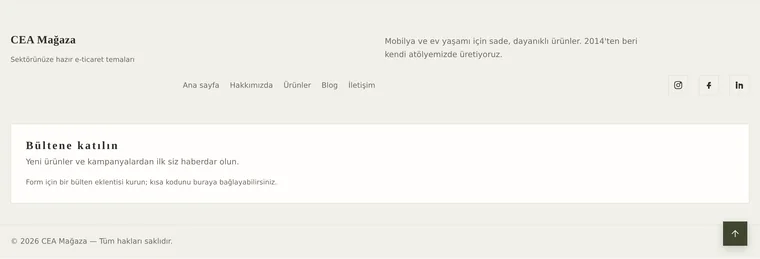 Yan yana düzeninin görünümü